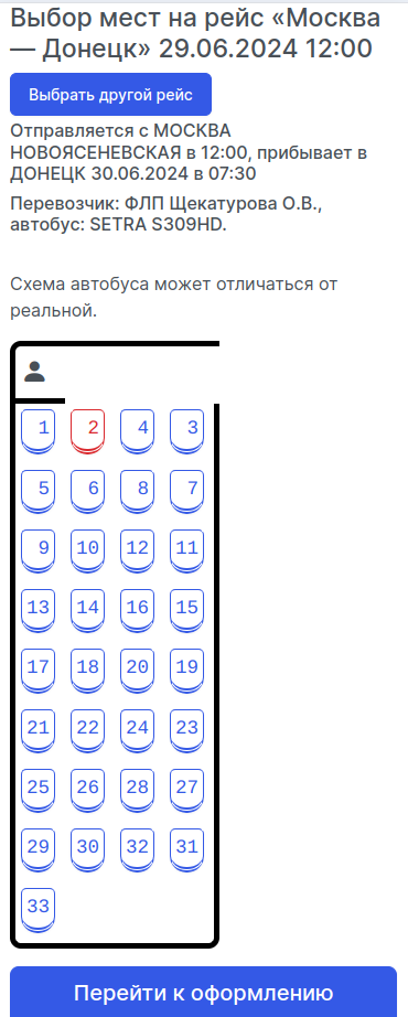 Схема атобуса